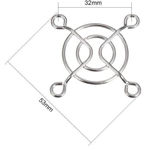 Cooling Fan Grill Metal Finger Guard 53mm x 53mm for 40mm x 40mm Case Computer Pack of 5