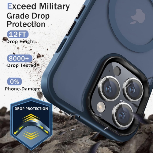 iPhone 14 Pro case, iPhone 14 Pro Magnetic Case Translucent Matte Slim Shockproof Protective Cover case