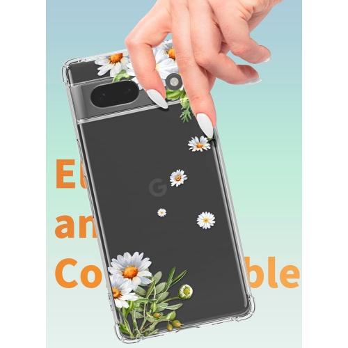 Pour un étui pour Pixel 8 de Google avec protecteur d'écran, une protection d'objectif pour appareils photo, un téléphone souple antichoc à motif