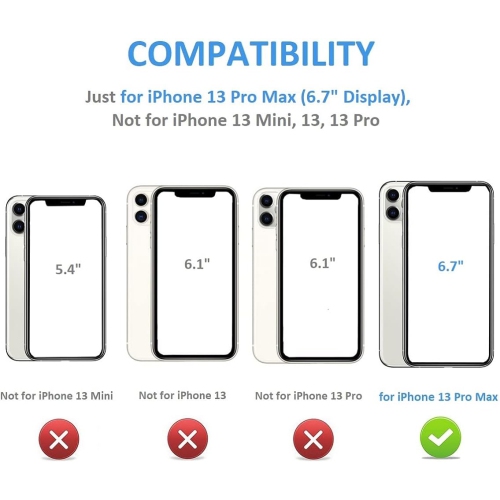 Compatible with iPhone 13 Pro Max Wallet Case with Card Holder,PU Leather Kickstand Card Slots Case, Double