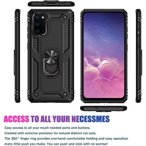 Étui pour Galaxy S20/étui pour Samsung S20 5G, [qualité militaire] [anneau en métal] [support magnétique] Defender robuste