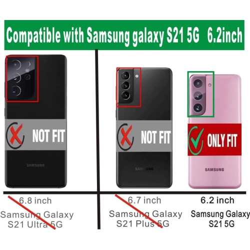 Samsung Galaxy S21 5G Phone Case, Shock-Absorption Flexible Clear TPU Protective Cell Phone Cover for Samsung