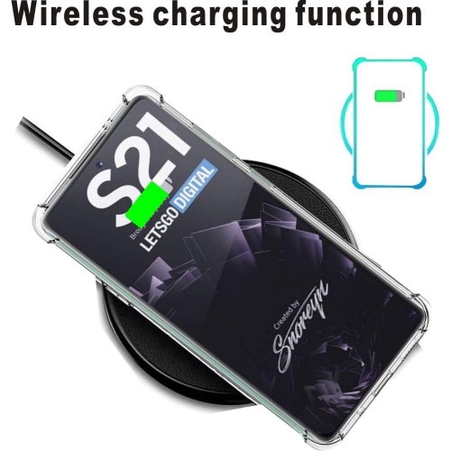 Samsung Galaxy S21 5G Phone Case, Shock-Absorption Flexible Clear TPU Protective Cell Phone Cover for Samsung