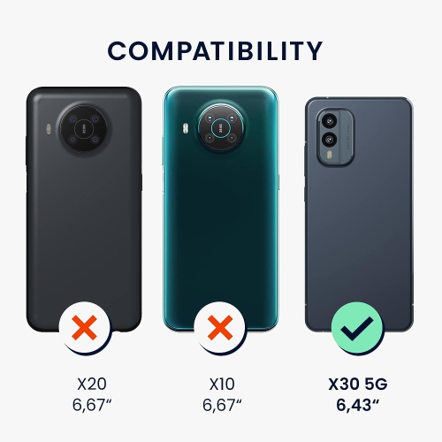 Case Compatible with Nokia X30 5G Case - Soft Slim Protective TPU Silicone Cover - Black