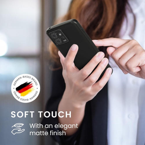 Étui compatible avec l'étui pour téléphone ThinkPhone de Motorola - Étui mince souple en silicone TPUR - Noir mat