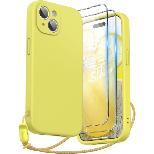 UNKNOWN  Designed for Iphone 15 Case 6.1 Inch (2023), With Camera Protection Liquid Silicone Soft Gel Rubber Phone Case