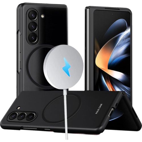 Compatible with Magsafe Case for Samsung Galaxy Z Fold 5 Case Wireless Charging, Shockproof Hard PC Protective
