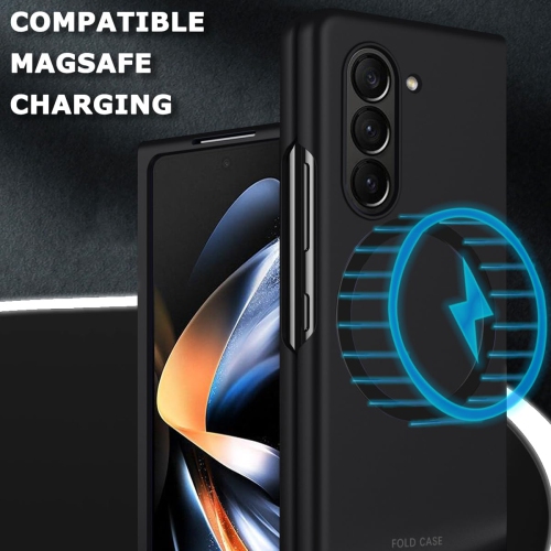 Compatible with Magsafe Case for Samsung Galaxy Z Fold 5 Case Wireless Charging, Shockproof Hard PC Protective