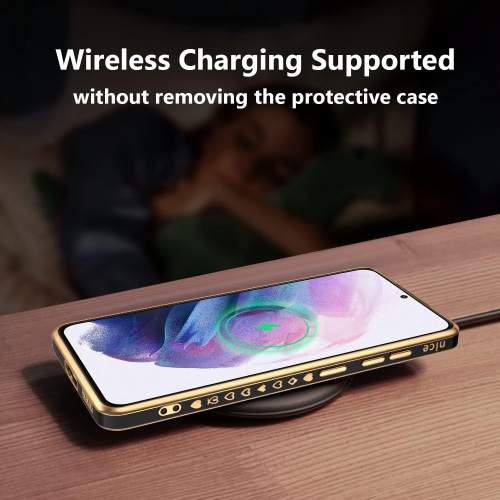 Compatible with Samsung S21 5G Case Luxury Plating Love Heart Phone Case with Side Small Pattern Ultra Slim