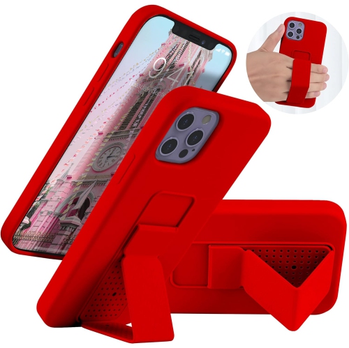 UNKNOWN  Laudtec Silicone Iphone 12/12 Pro(6.1 In) Case With Stand/kickstand, Vertical And Horizontal Stand Hand Strap Metal