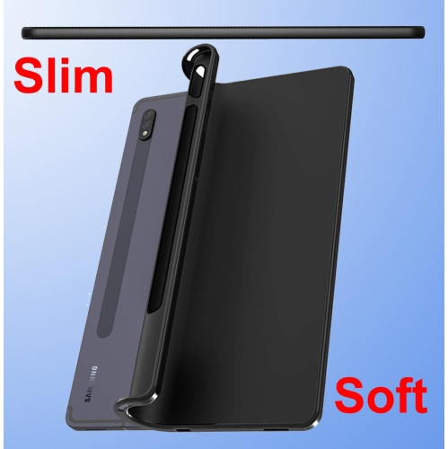 Case for Samsung&nbsp;Galaxy&nbsp;Tab&nbsp;S9&nbsp;Plus, Flexible TPU Shockproof Rugged Tablet Case Ultra Slim Matte Black Soft