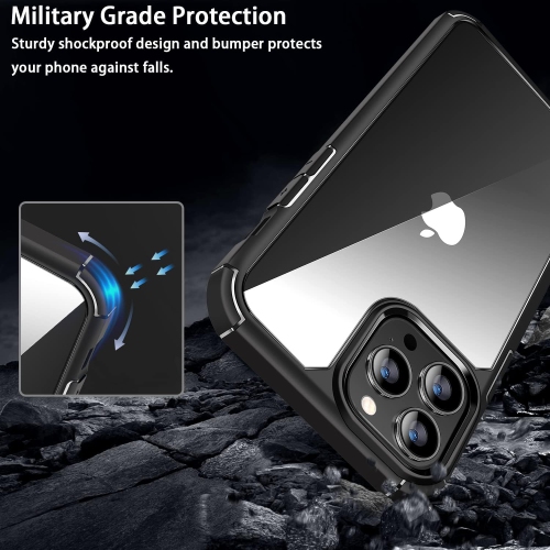 Compatible with iPhone 13 Pro Max Case [Military Grade Protection] with Screen Protector and Camera Lens
