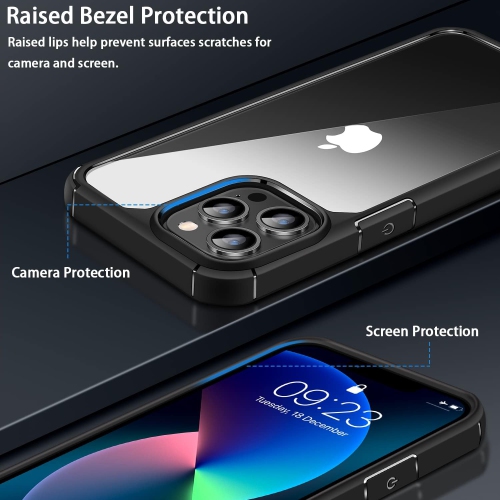Compatible with iPhone 13 Pro Max Case [Military Grade Protection] with Screen Protector and Camera Lens
