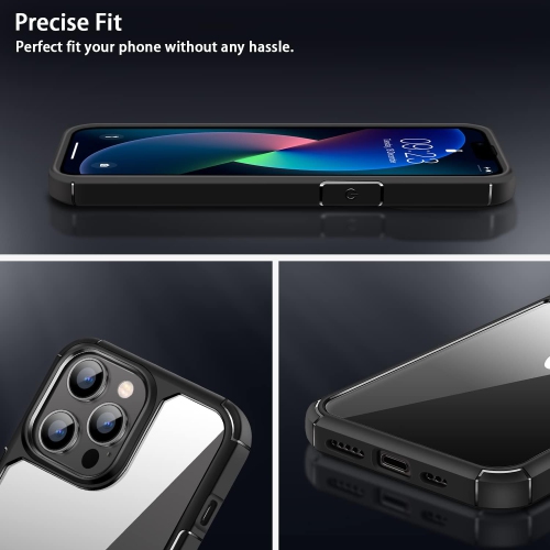 Compatible with iPhone 13 Pro Max Case [Military Grade Protection] with Screen Protector and Camera Lens