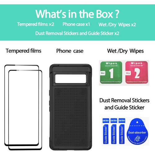 Pour l'étui pour Pixel 7 de Google, l'étui pour téléphone Pixel 7 5G de Google, protection hybride de qualité militaire contre les chutes,