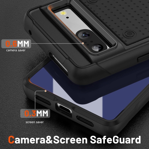 Pour l'étui pour Pixel 7 de Google, l'étui pour téléphone Pixel 7 5G de Google, protection hybride de qualité militaire contre les chutes,