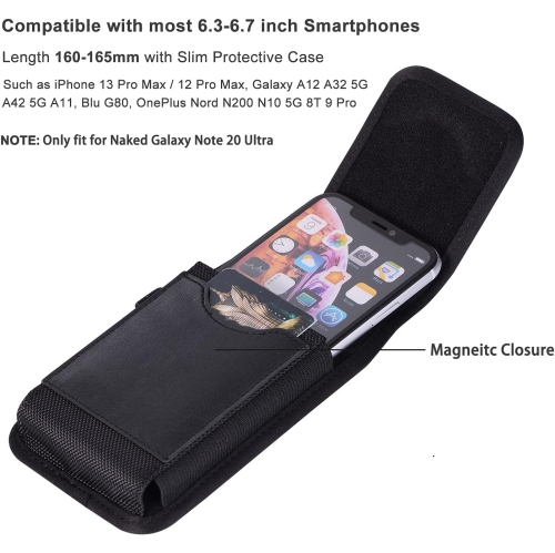 Étui de ceinture en nylon pour téléphone cellulaire étui de ceinture porte-ceinture couvercle magnétique pour iPhone 14 Pro Max/13 12 Pro Max/14