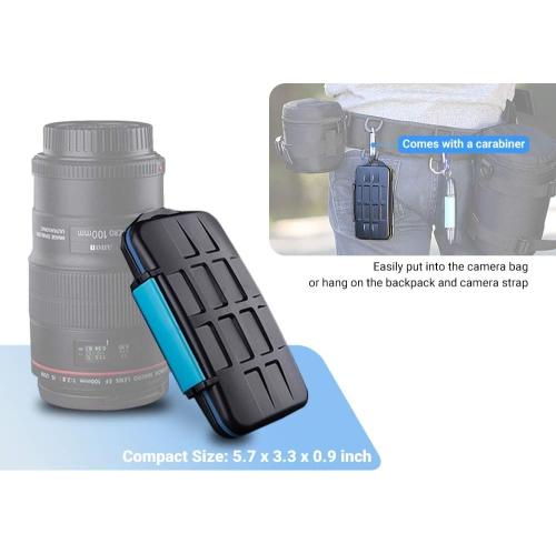 36 Slots SD Card Case Micro SD Card Case CF Card Holder Memory Card Holder Storage for 18 Micro SD Card, 12 SD SDXC