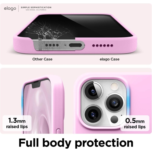 Compatible with iPhone 13 Pro Max Case, Liquid Silicone Case, Full Body Screen Camera Protective Cover,
