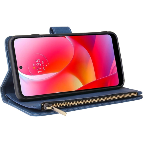 Compatible avec l'étui portefeuille Moto G Power 2022 5G/MotoG Pure 2021 de Motorola avec protecteur d'écran en verre trempé Flip