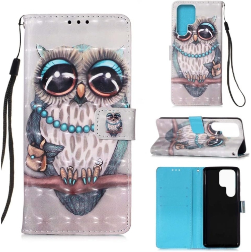 Compatible with Samsung Galaxy S22 Ultra Wallet Case Leather with Card Holder Stand 3D Painted Effect Design
