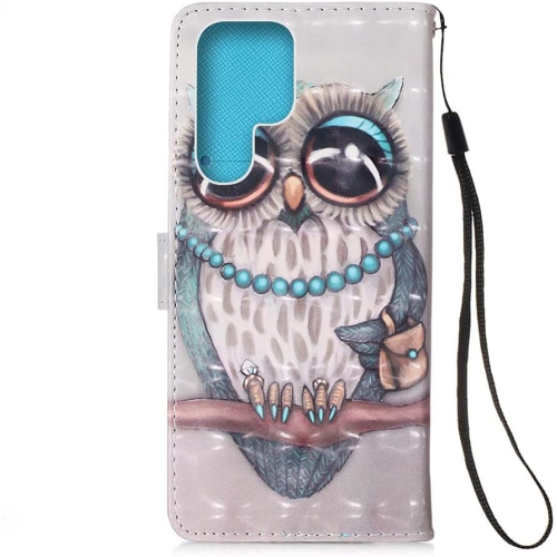 Compatible with Samsung Galaxy S22 Ultra Wallet Case Leather with Card Holder Stand 3D Painted Effect Design