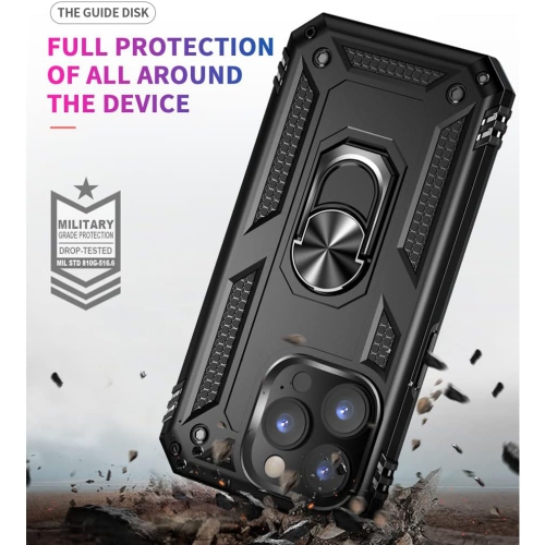 for iPhone 14 Pro Case, iPhone 14 Pro Phone Case with HD Screen Protector, [Military Grade 16ft. Drop Tested] Ring