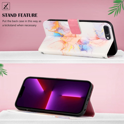 Compatible with iPod Touch 5 Case, iPod Touch 7 for Women Girls Case with Card Holder PU Leather Detachable