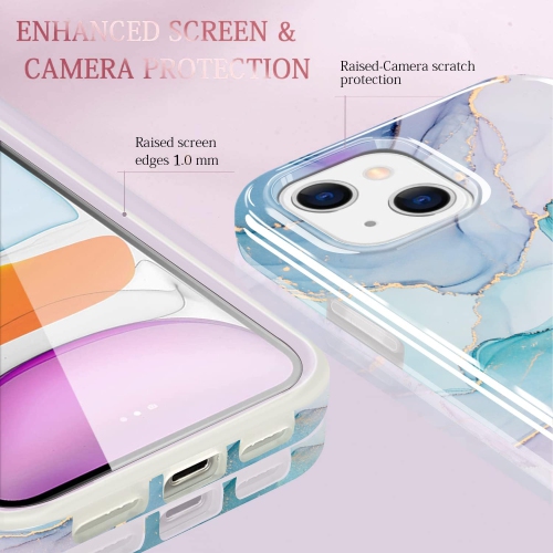 Gold Glitter Sparkle Case Compatible with iPhone 15 Plus Case Marble Design Shockproof Slim Soft Silicone Bumper