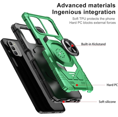 for Nokia G310 5G Case with 1 Pack Screen Protector,Dual Layer Hybrid Heavy Duty Defender Protection,Sleek Rugged
