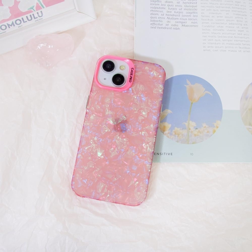 Compatible for iPhone 13/ iPhone 14 Case Cute Marble Pattern for Women Girls Shockproof Pearl Opal Phone Cover