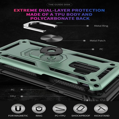 Galaxy S9 Case, Shockprooof Heavy Duty Military Grade Protective Cover, with 360°Rotating Ring Metal Kickstand S9