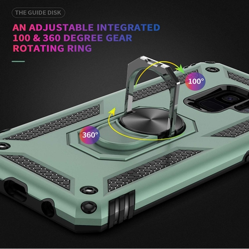 Galaxy S9 Case, Shockprooof Heavy Duty Military Grade Protective Cover, with 360°Rotating Ring Metal Kickstand S9