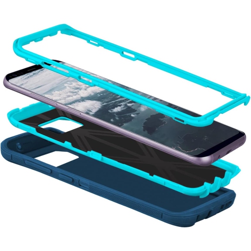 Étui antichoc résistant à la poussière et aux chutes pour Galaxy S8 plus avec protection complète à 3 couches [sans protecteur d'écran]