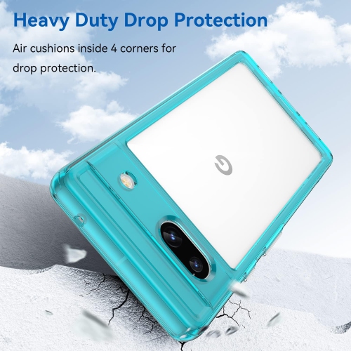 for Google Pixel 7a Phone Case: with [Tempered Glass Screen Protector][Built-in 4 Airbags][Not-Yellowing]