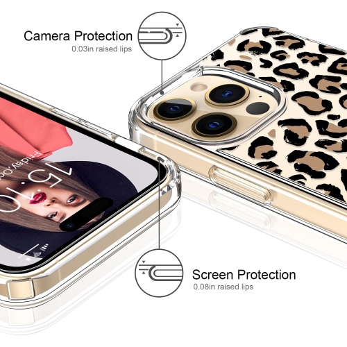 iPhone IC Pro Case with Screen Protector,Slim Fit Crystal Clear Cover with Fashion Designs for Girls