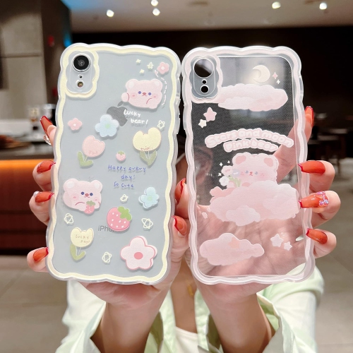 Compatible with iPhone XR Case Cute Cartoon Floral Butterfly Design for Women Girls Aesthetic Kawaii Slim Soft