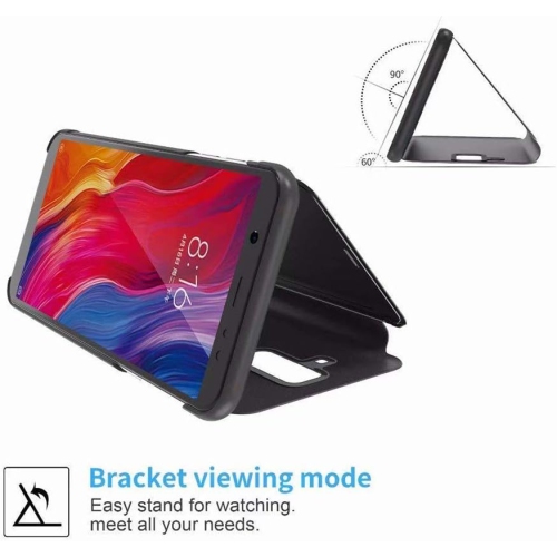 Xiaomi Redmi Note 9S Makeup Mirror Phone Case, Xiaomi Redmi Note 9 Pro Metal Flip Stand Case Cover Full Protective