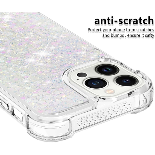 Crystal Case for iPhone 15 Pro, iPhone 15 Pro Glitter Bling Sparkle Liquid Case Women Girls Luxury Flowing