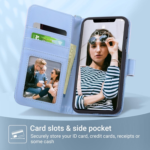 Compatible with iPhone X/Xs Wallet Case for Women Girls, Premium PU Leather Case with Card Holder, Shockproof