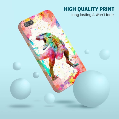- iPhone 5 Case, iPhone 5s Case, iPhone SE 1st Gen Case - Watercolor Dinosaur Printed Cute, Slim & Sleek