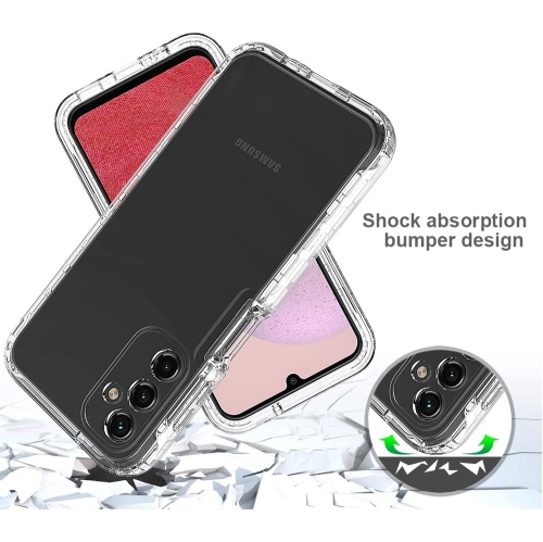 Compatible avec l'étui transparent Crystal robuste antichoc double couche en TPUR pour Galaxy A03S de Samsung