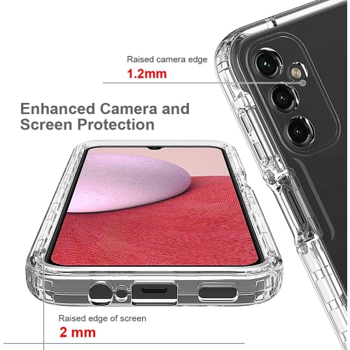 Compatible avec l'étui transparent Crystal robuste antichoc double couche en TPUR pour Galaxy A03S de Samsung