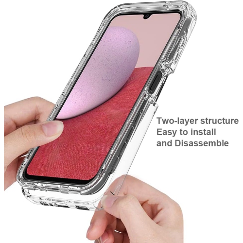Compatible avec l'étui transparent Crystal robuste antichoc double couche en TPUR pour Galaxy A03S de Samsung