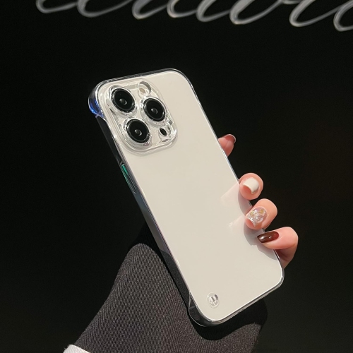 for iPhone 12 Case, [Not Yellowing] Ultra Thin Shockproof Transparent Hard PC Bezel-Less Phone case