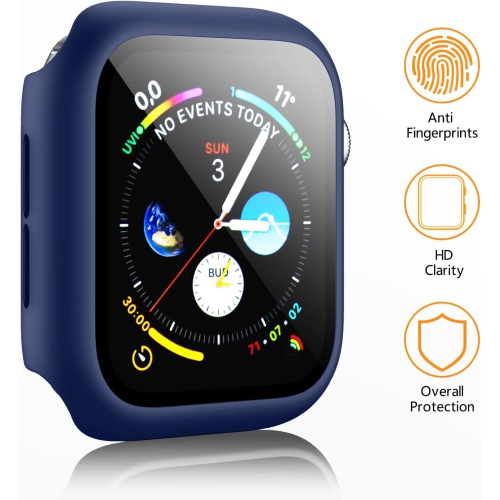 3-Pack Case for Apple Watch Screen Protector 40mm SE Series 6/5/4, Hard PC Full Protective Case Bumper Cover