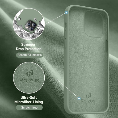 for iPhone 13 Pro Max Case, Silicone Upgraded [Silm Shockproof Protective] Phone Case with Soft Anti-Scratch