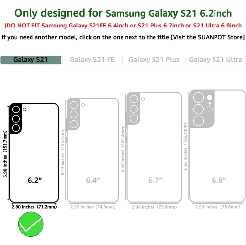 for Samsung Galaxy S21 6.2"(Non S21+) with RFID Blocking Leather Wallet case Credit Card Holder,Flip Folio Book