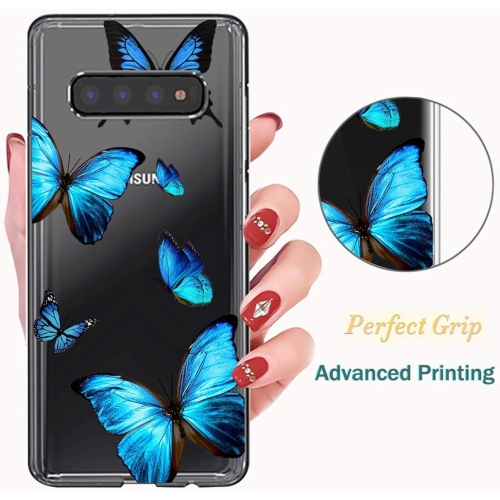 Galaxy S10/Samsung S10 Case Clear Case for Girls Women, Soft TPU Shockproof Protective Transparent Phone Case