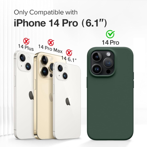 for iPhone 14 Pro Case, with 2 Pack Screen Protector + 2 Pack Camera Lens Protector, Soft Anti-Scratch Microfiber